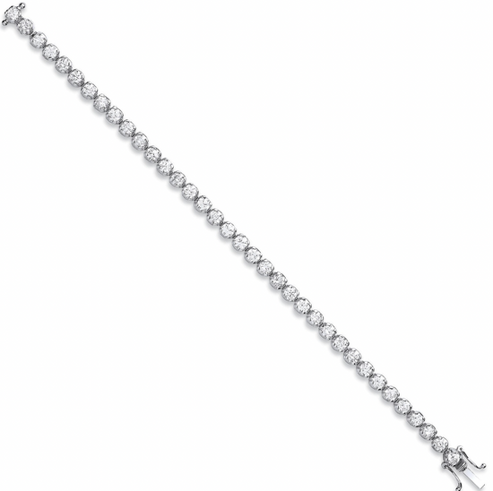 18ct White Gold 5.00ct Diamond Tennis Bracelet