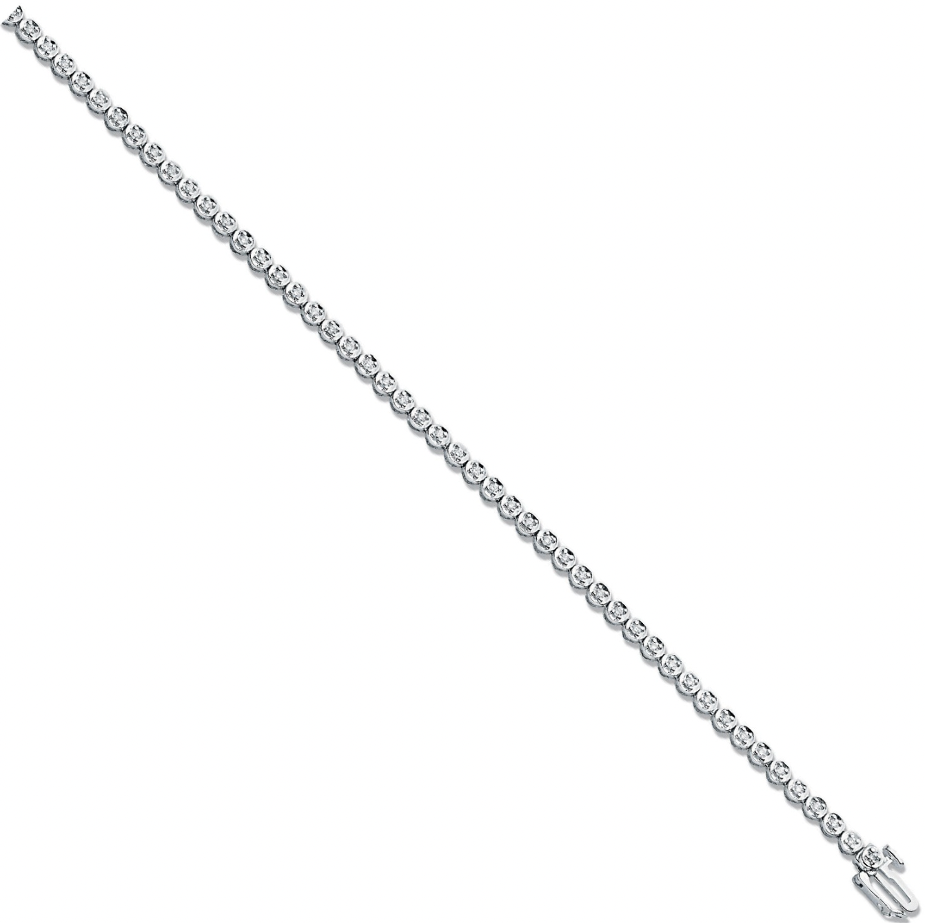 9ct White Gold 0.55ct Diamond Tennis Bracelet