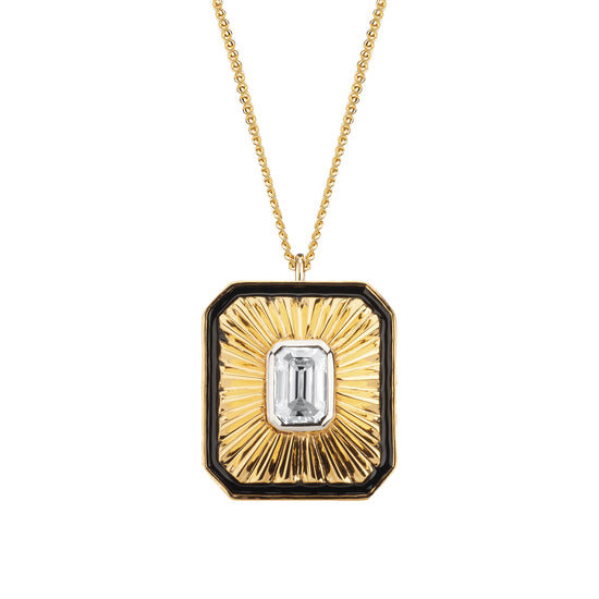 Art Deco Diamond Gold Necklace