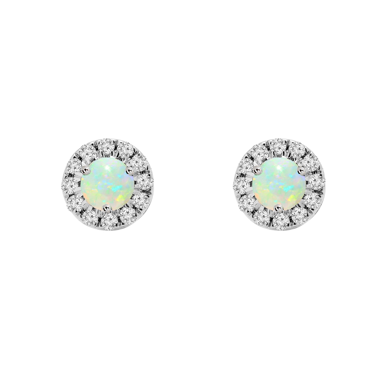 Opal Halo Earrings