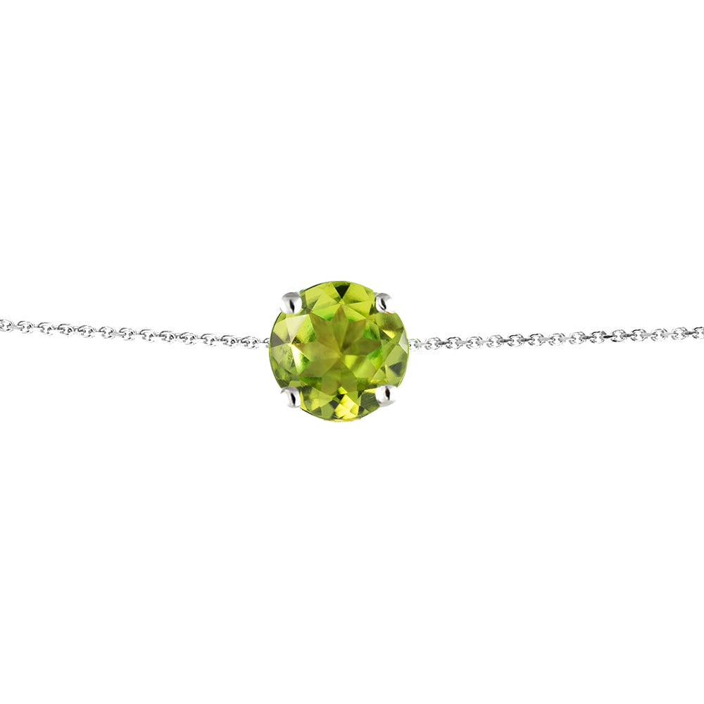 Silver Peridot Bracelet